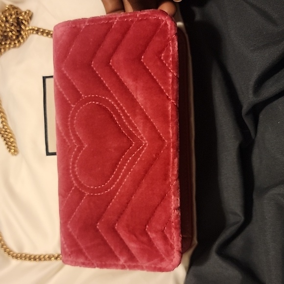 Gucci Velvet Love Embroidered Mini Handbag 🩷 - Picture 10 of 13